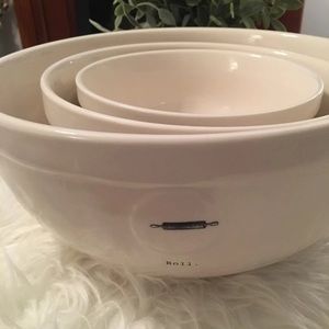 Rae Dunn Mix Measure Roll Icon Mixing Bowls